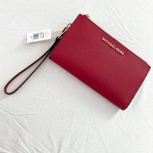 Michael Kors Scarlet Red Double Zip